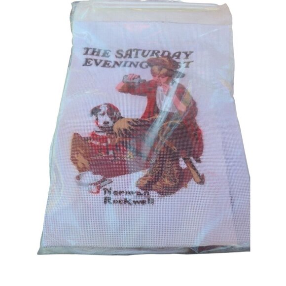 unbranded Other - Norman Rockwell Vintage Needlepoint Kit Saturday Evening Post W/ Instructions
